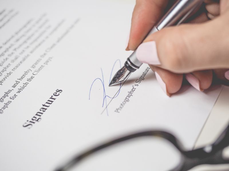 Signing of papers